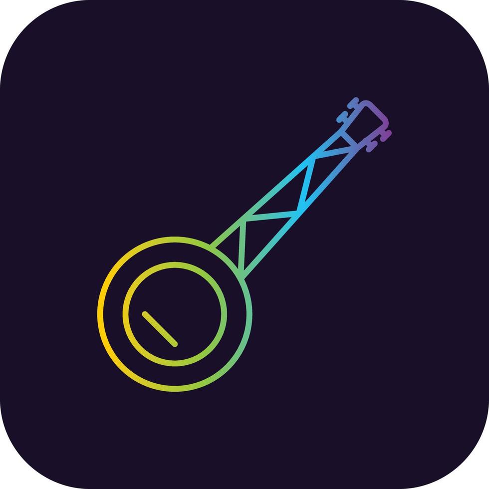 Banjo Gradient Icon vector