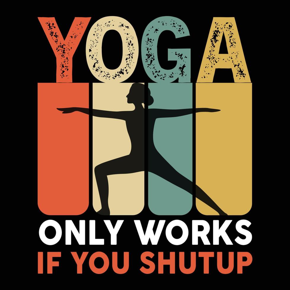 Yoga t shirt design vector