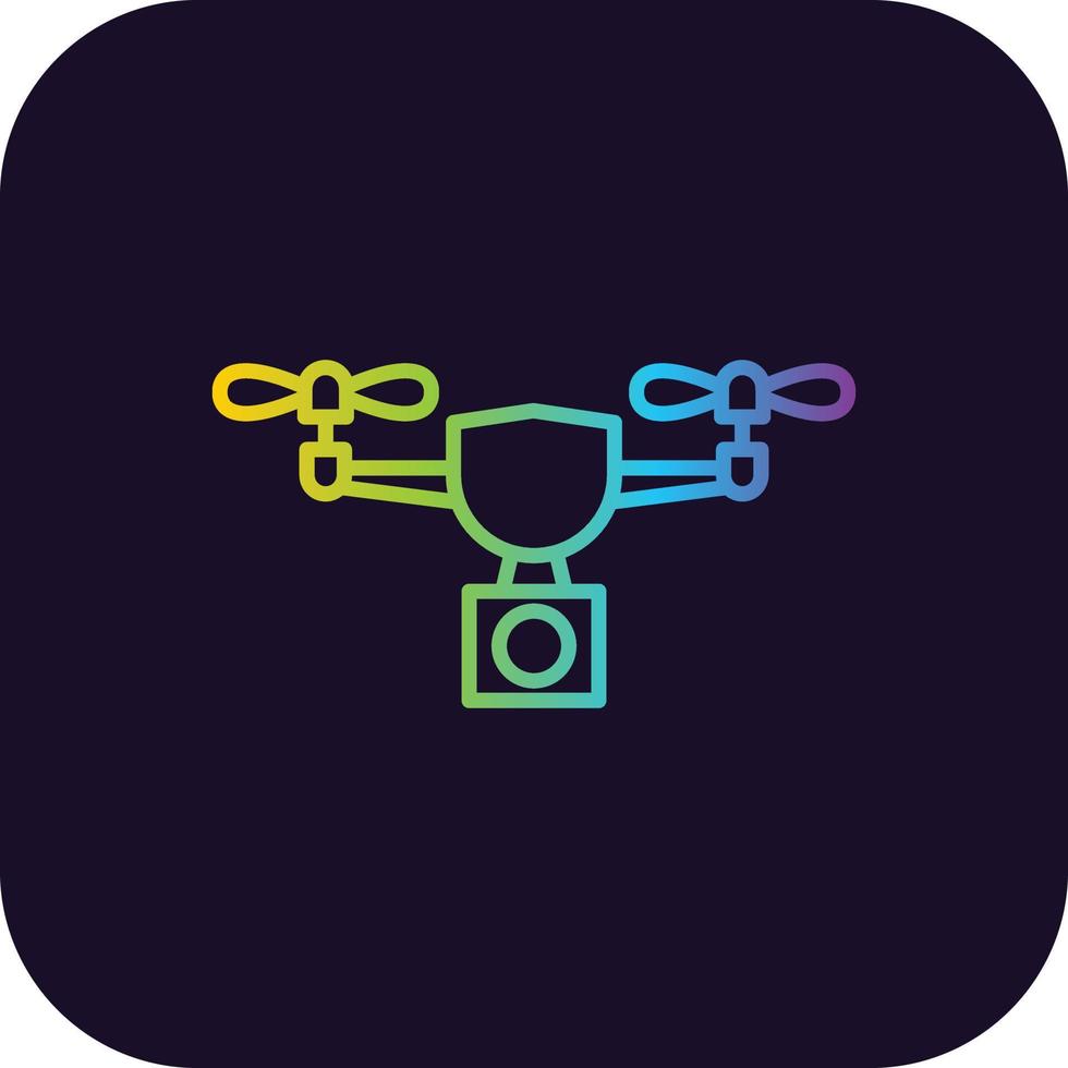 Drone Gradient Icon vector