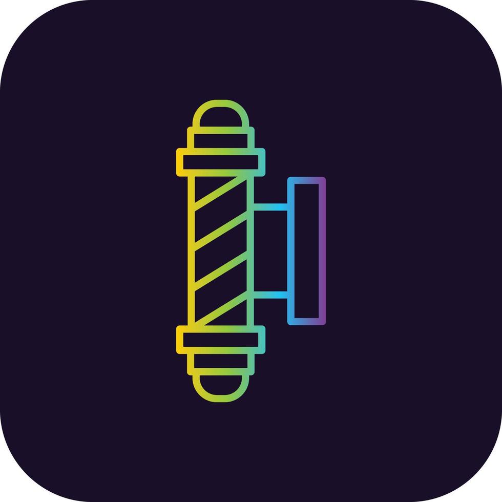 Barber Shop Pole Gradient Icon vector
