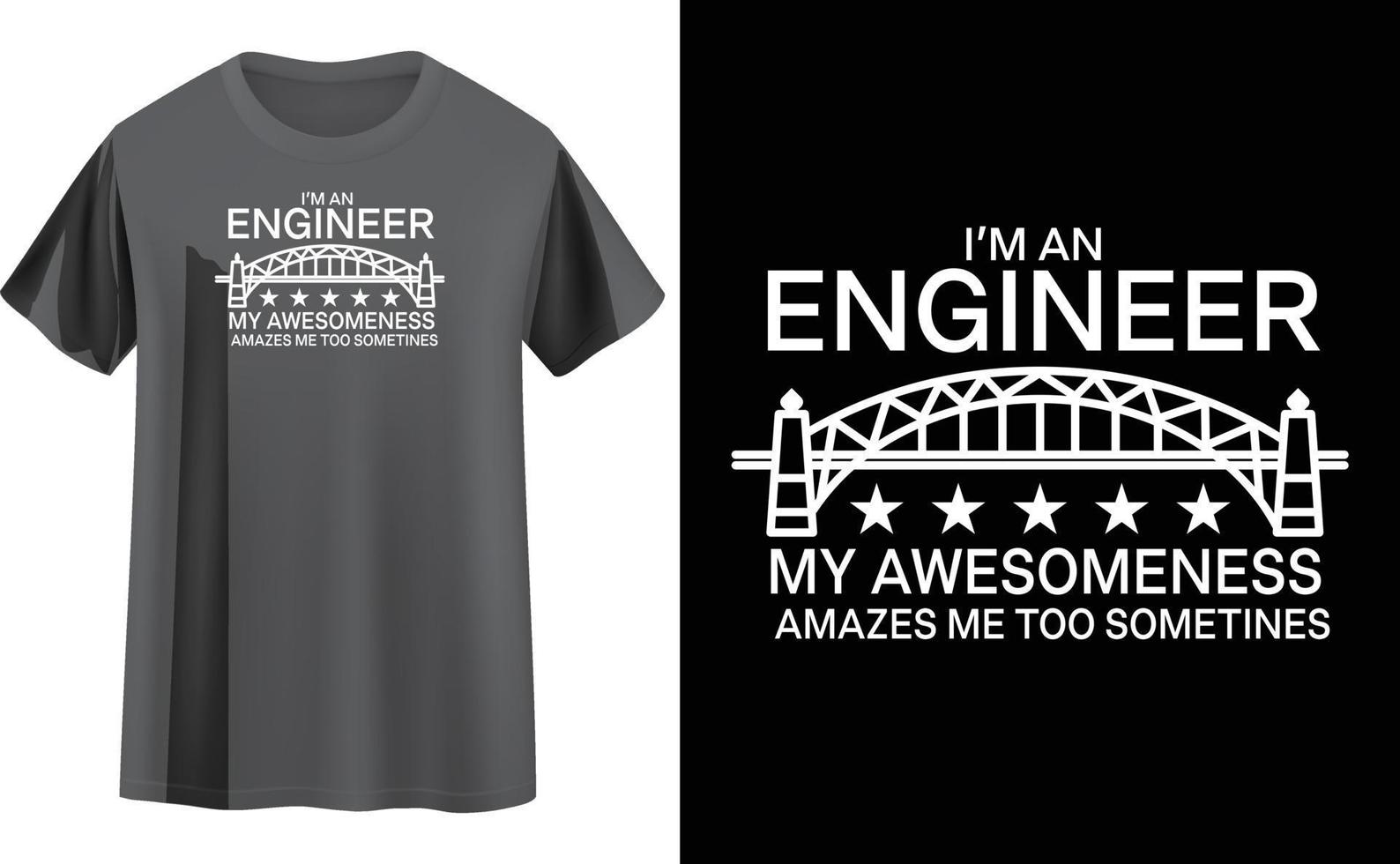 Engineer t shirt design vector