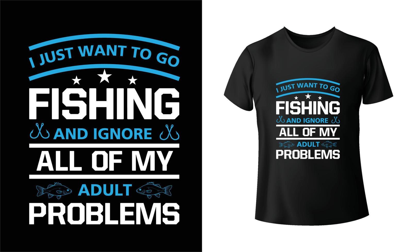 Fishing t shirt design vector