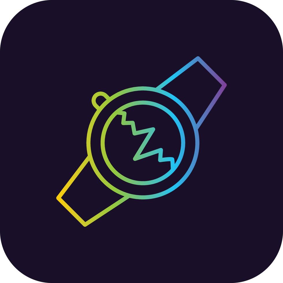 icono de gradiente de reloj inteligente vector