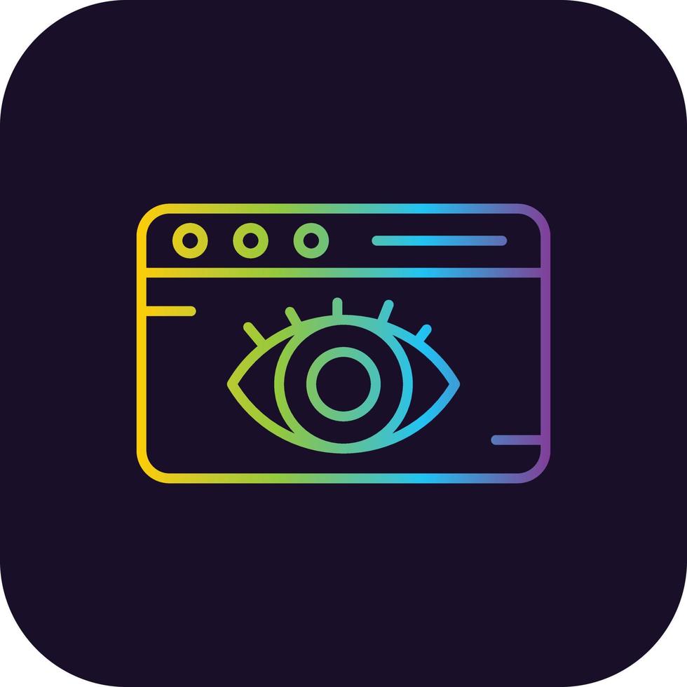 Views Gradient Icon vector