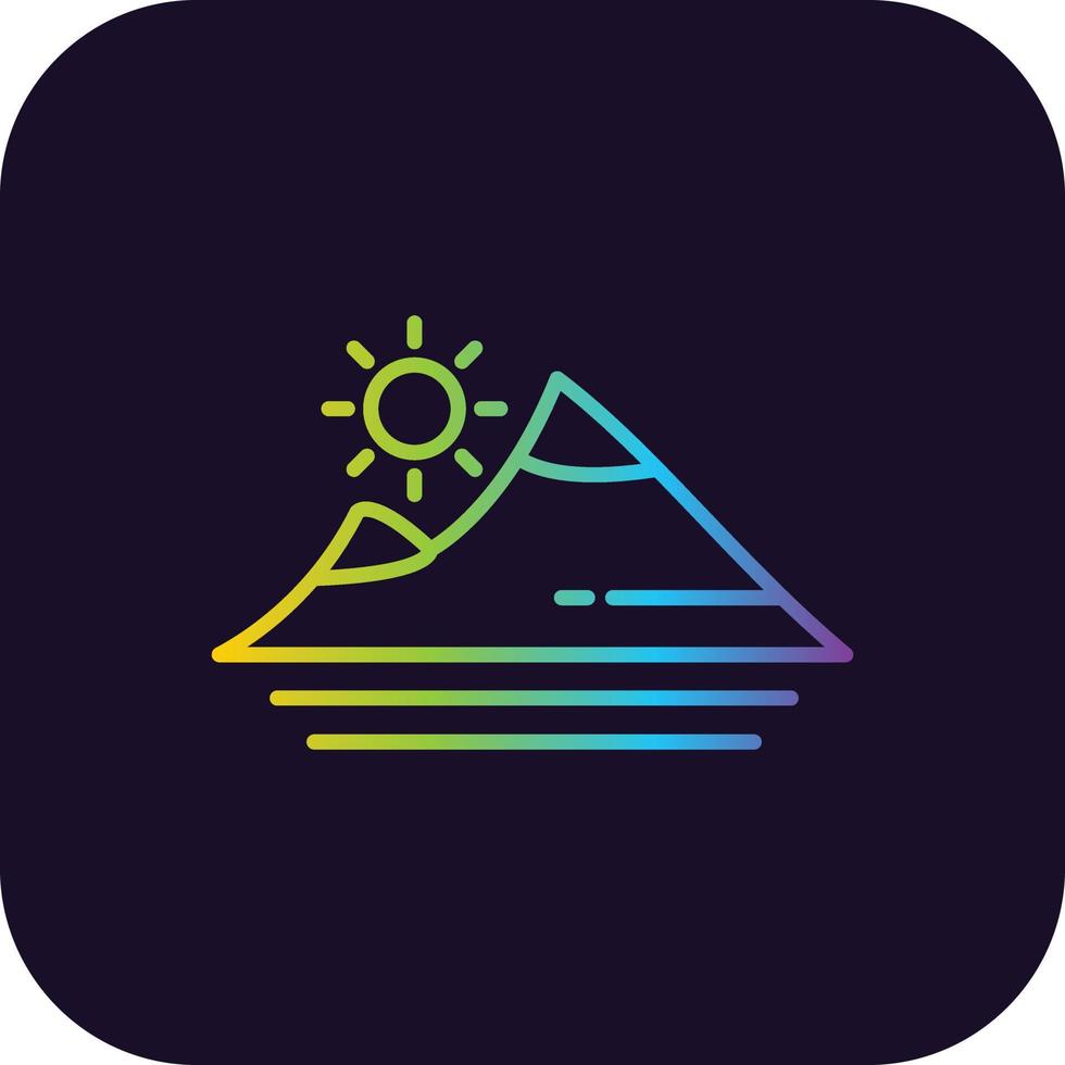 Mountain Gradient Icon vector