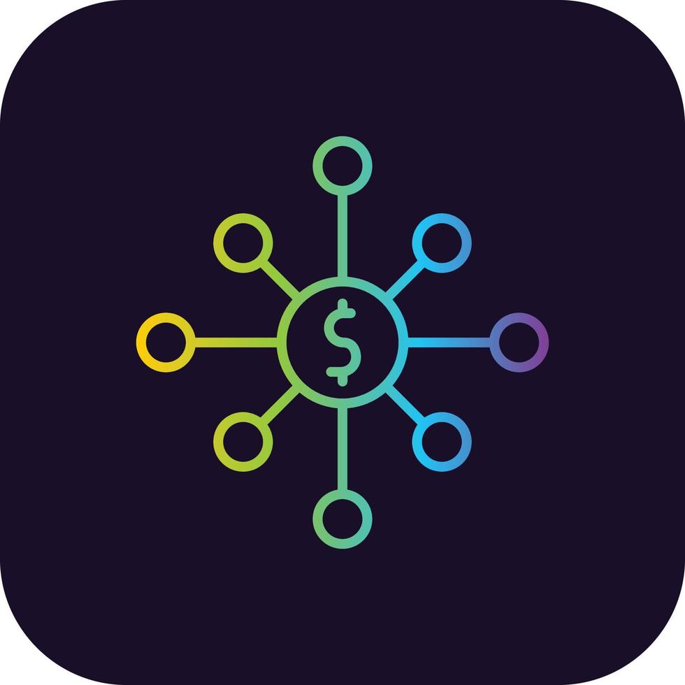 Crowdfunding Gradient Icon vector