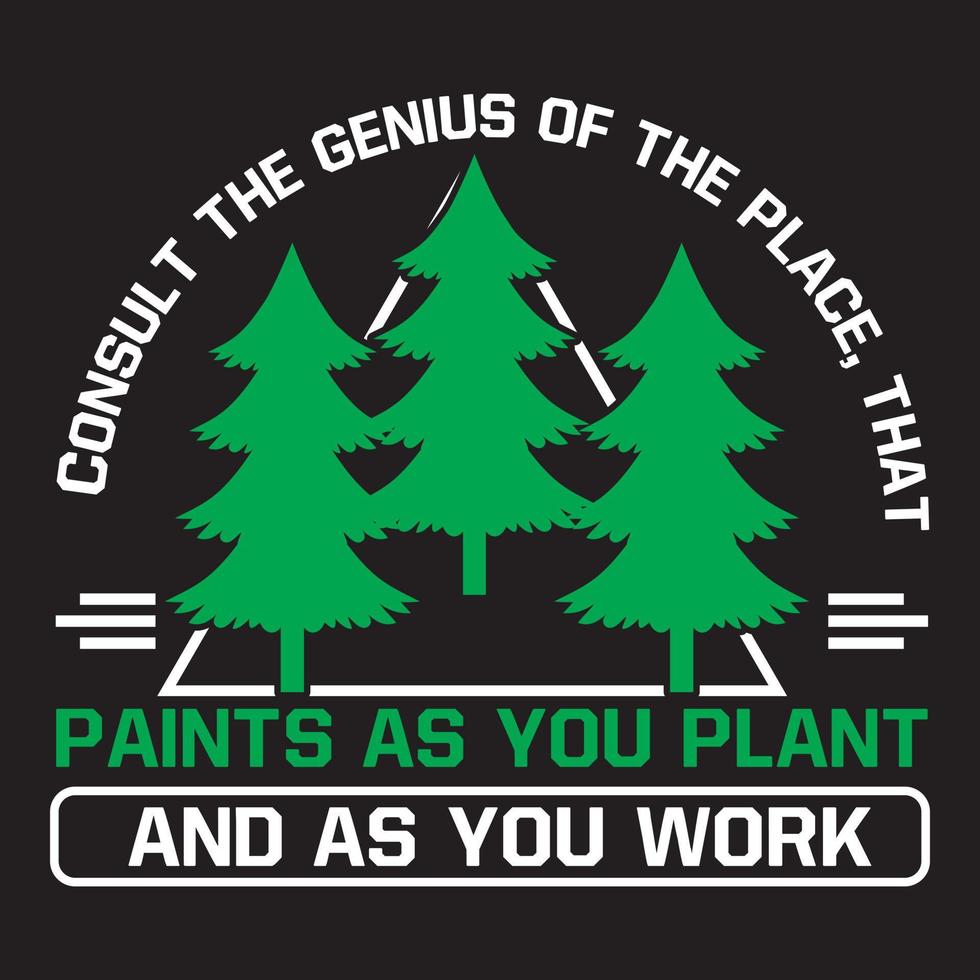 Tree planting t shirt design vector