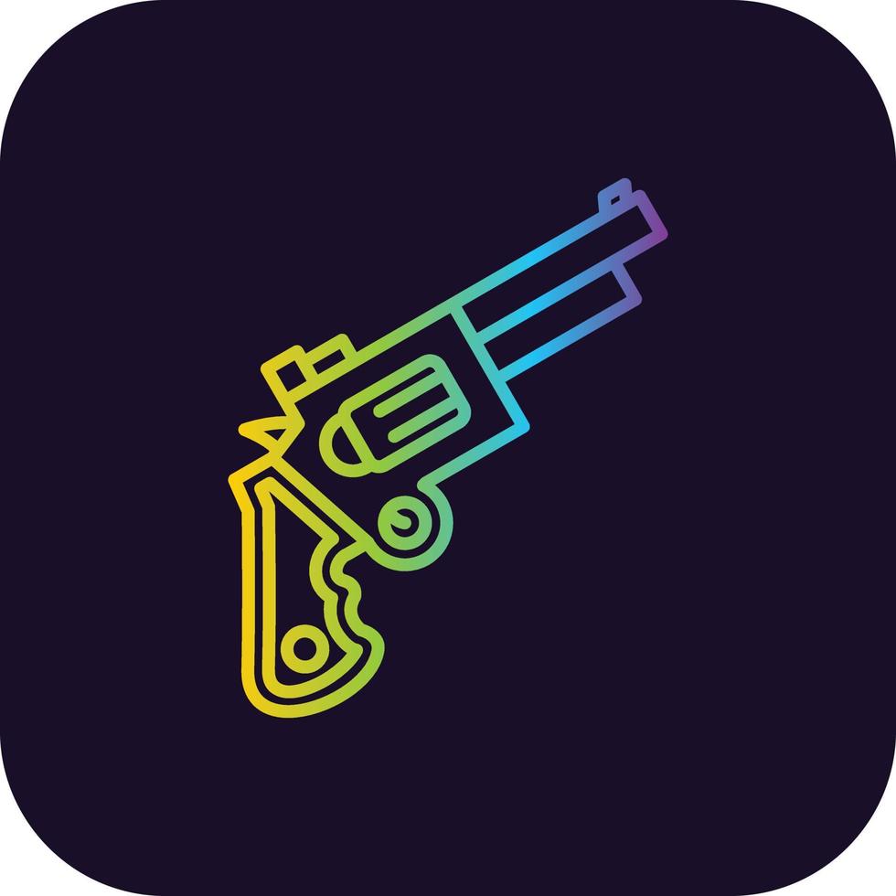 Pistol Gradient Icon vector