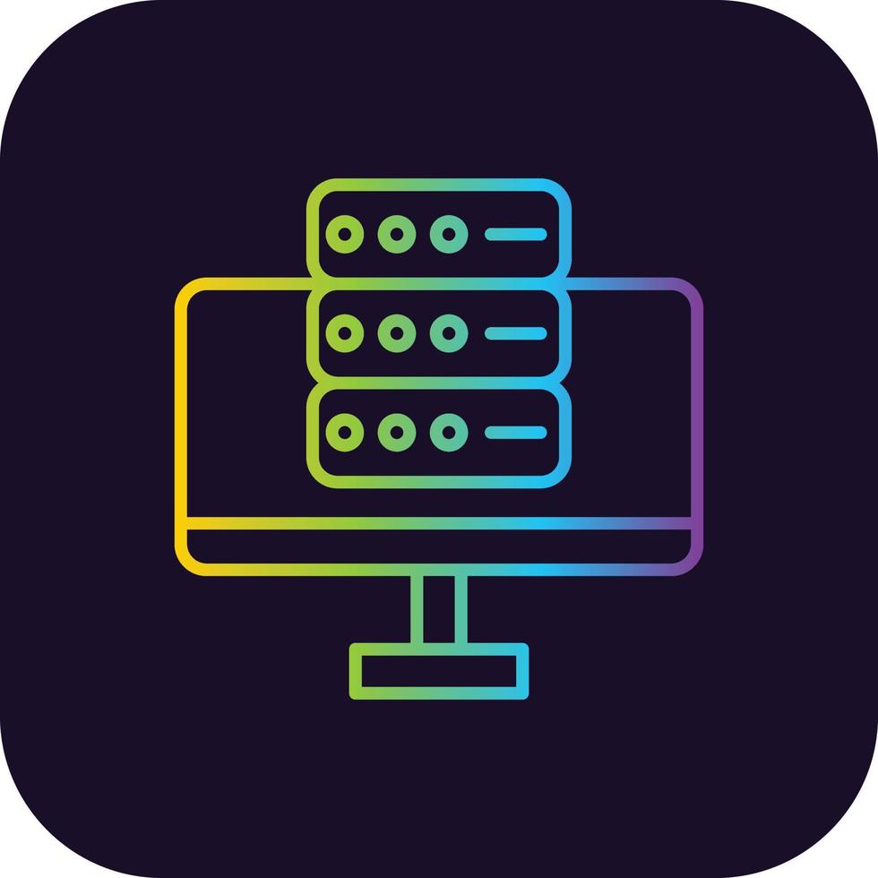 Database Gradient Icon vector