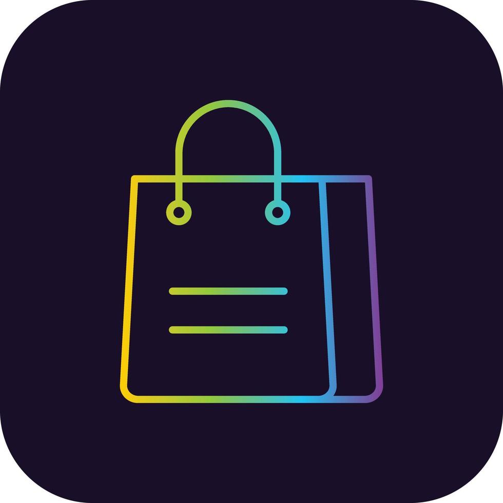 Shopping Bag Gradient Icon vector