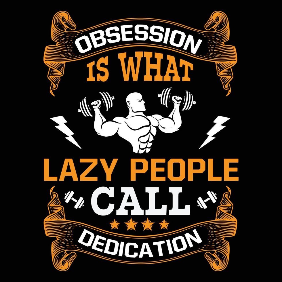 Fitness t shirt design vector