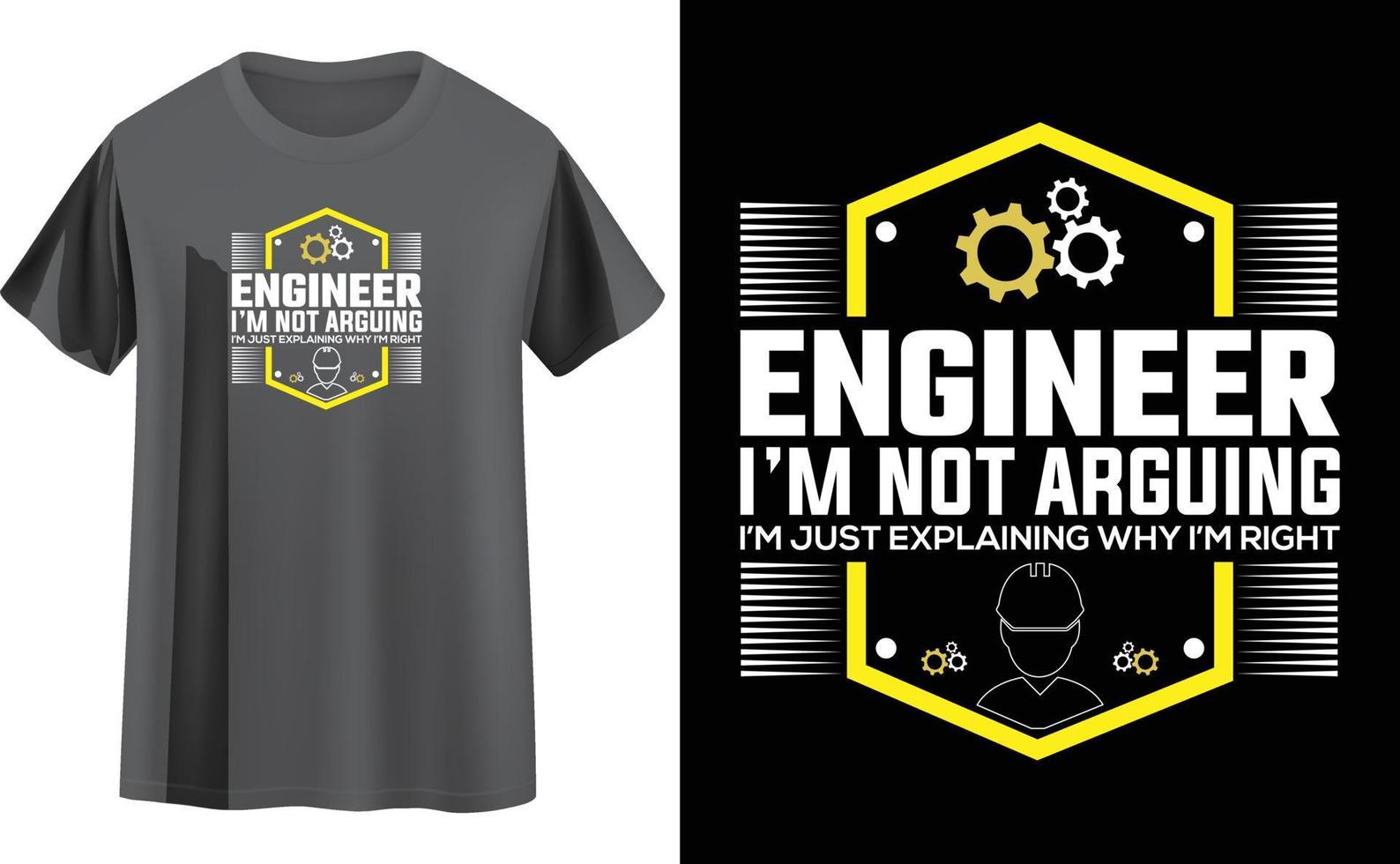 Engineer t shirt design vector