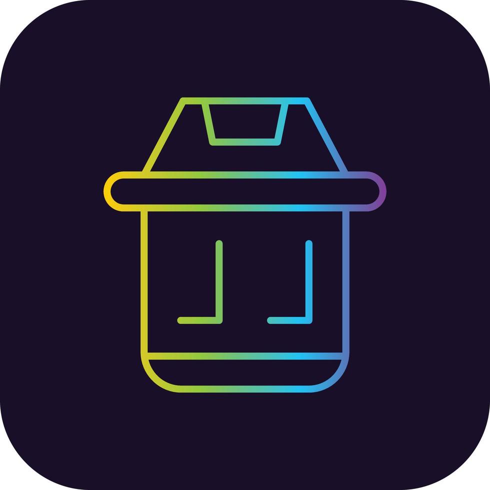 Trash Bin Gradient Icon vector