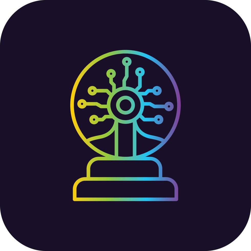 Plasma Ball Gradient Icon vector