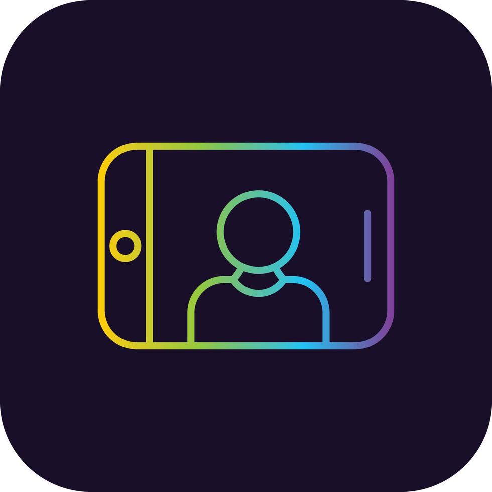 Selfie Gradient Icon vector