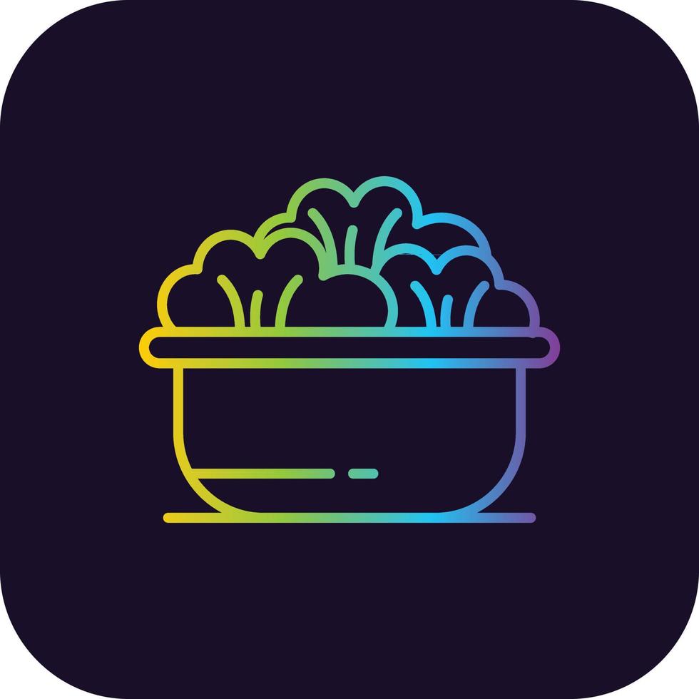 Salad Gradient Icon vector