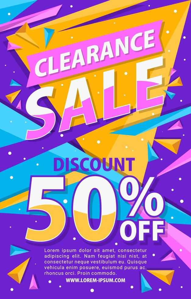 Clearance Sale Marketing Promotion Poster vector