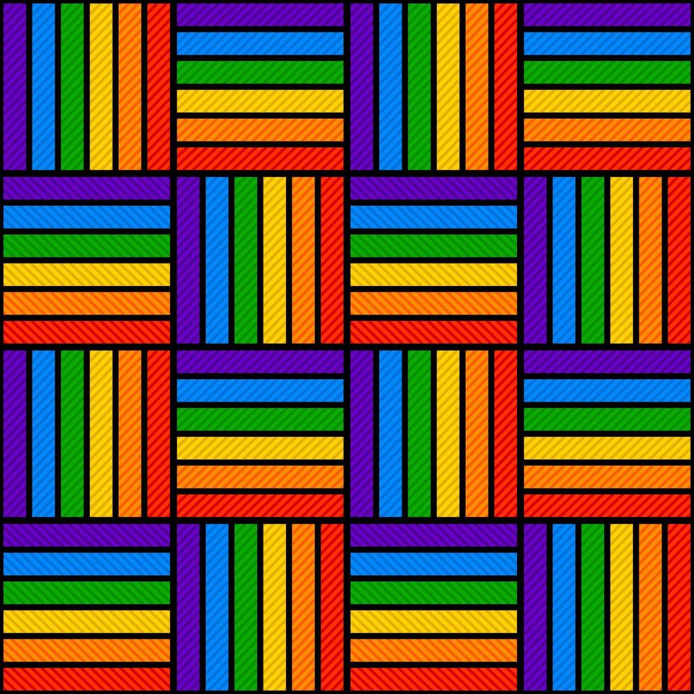 Seamless pattern rainbow for fabric.checkerboard rainbow vector