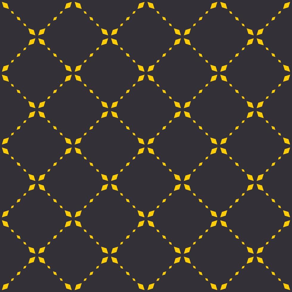 Seamless pattern minimalist golden floral. Simple flower geometric background vector