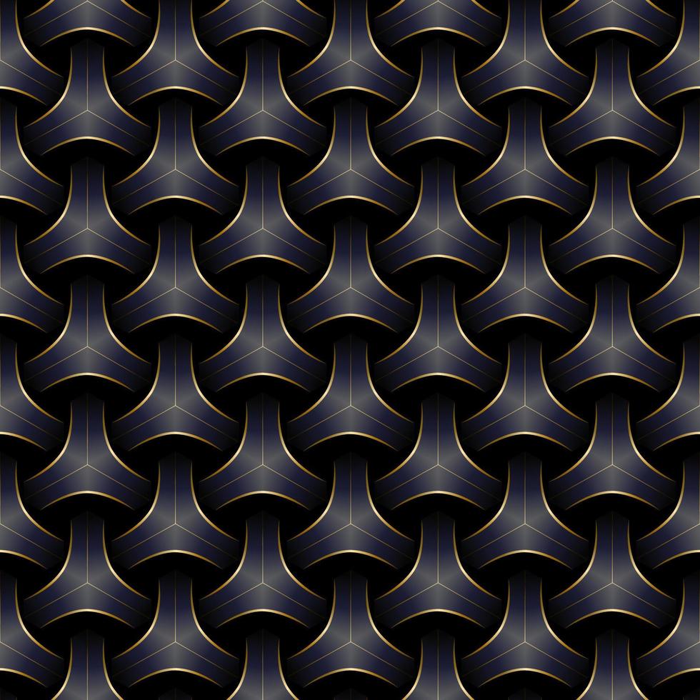 Seamless pattern goldern star luxury abstract  striped. Three pointed star vector