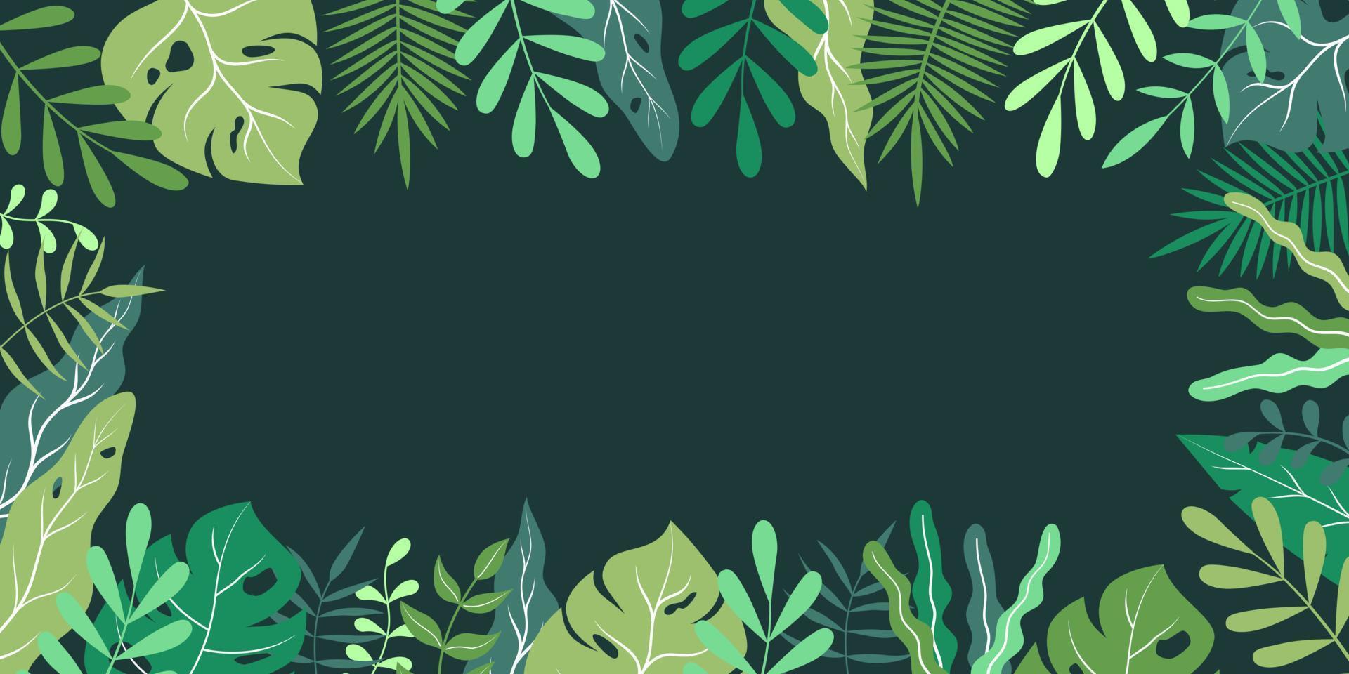 Banner natural green plant and leave space for text vector