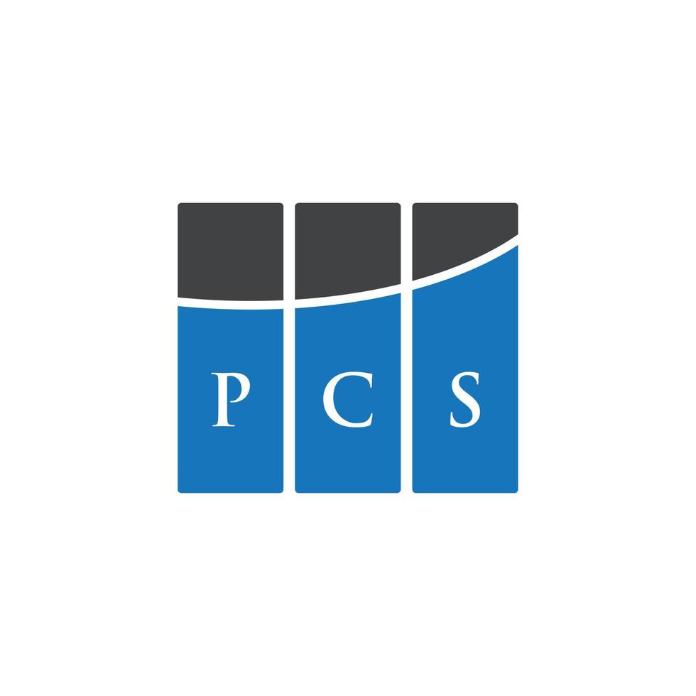 PrintPCS letter logo design on WHITE background. PCS creative initials letter logo concept. PCS letter design. vector