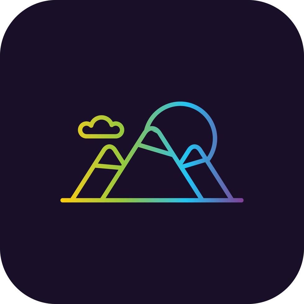 Mountains Gradient Icon vector