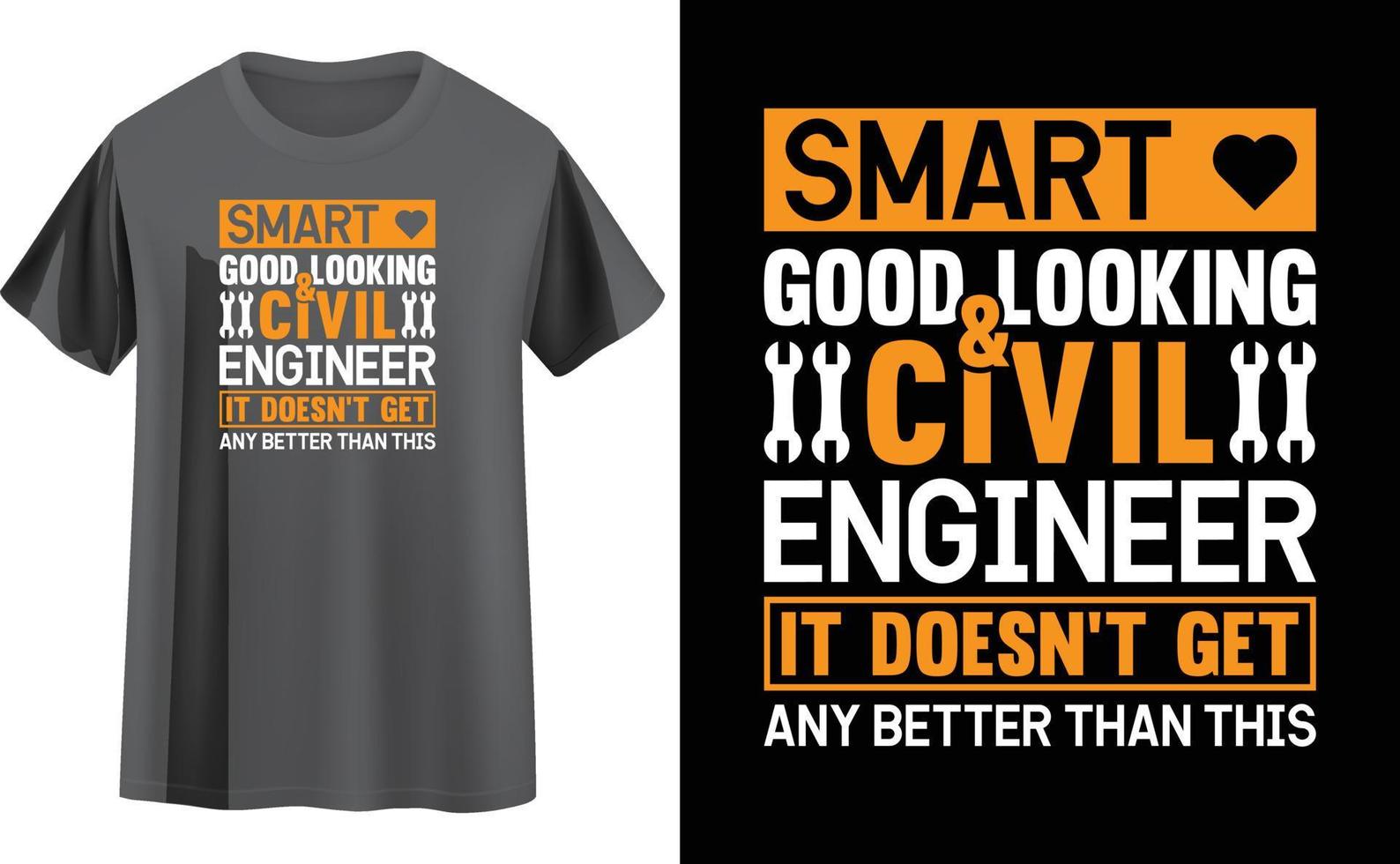 Engineer t shirt design vector