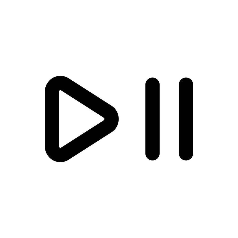 Play Next Icon with Outline Style vector