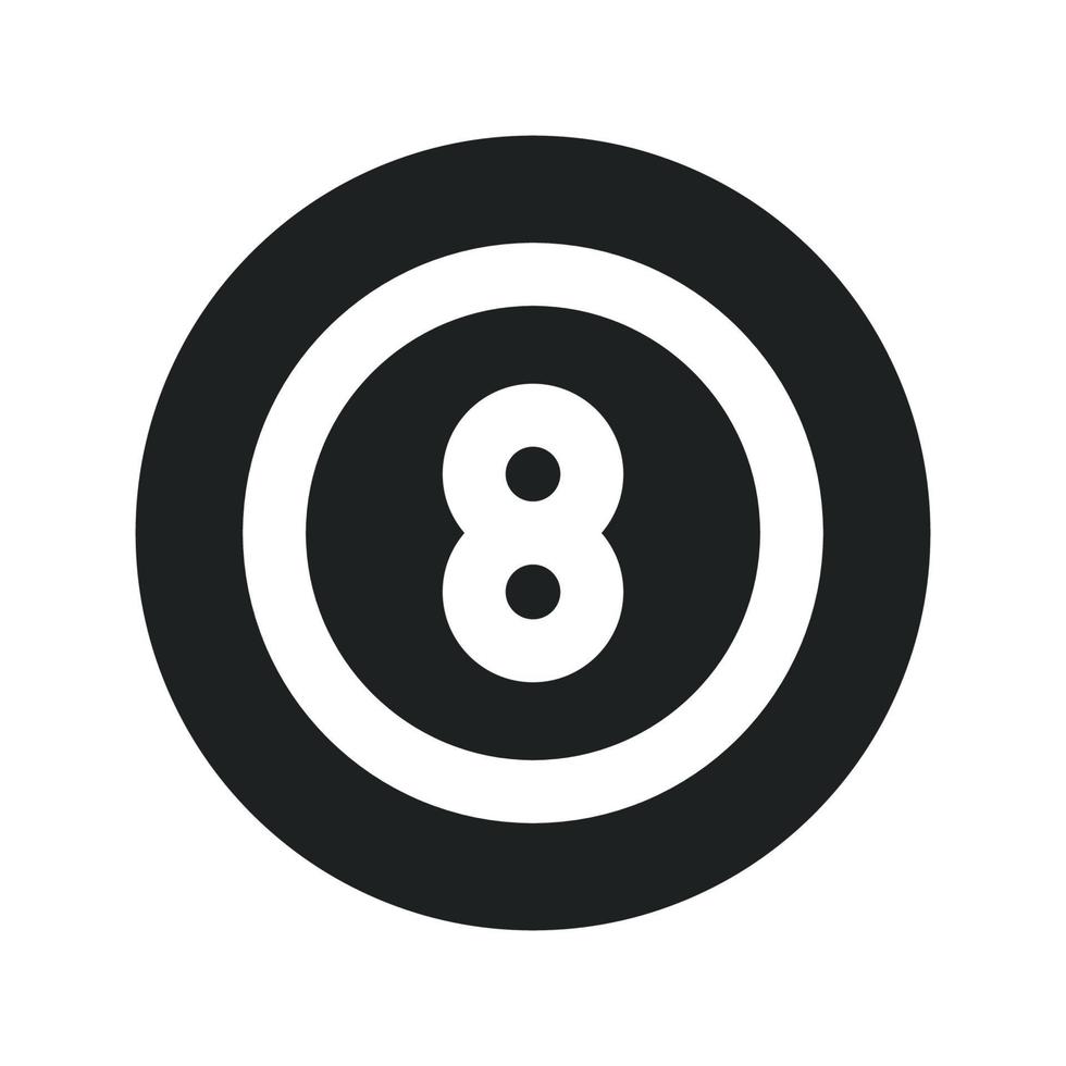 Billiard Ball with Solid Style vector