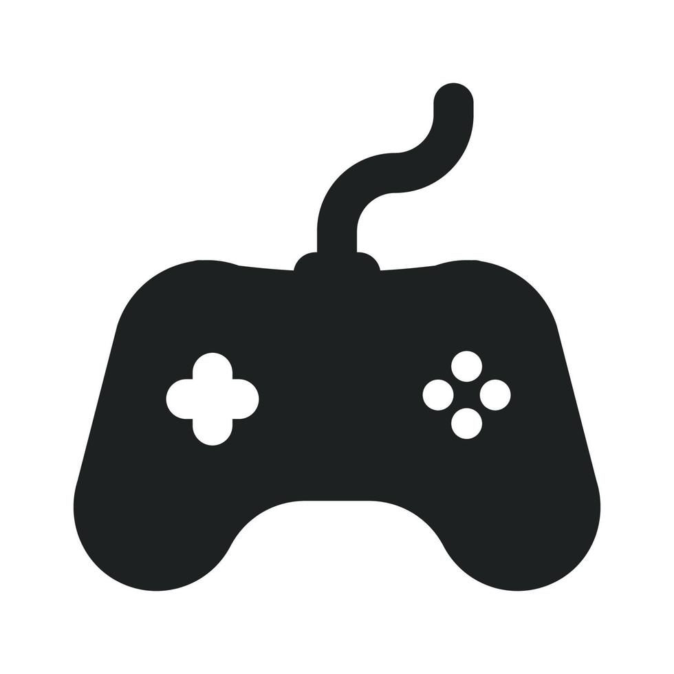 Game Control Icon with Solid Style vector