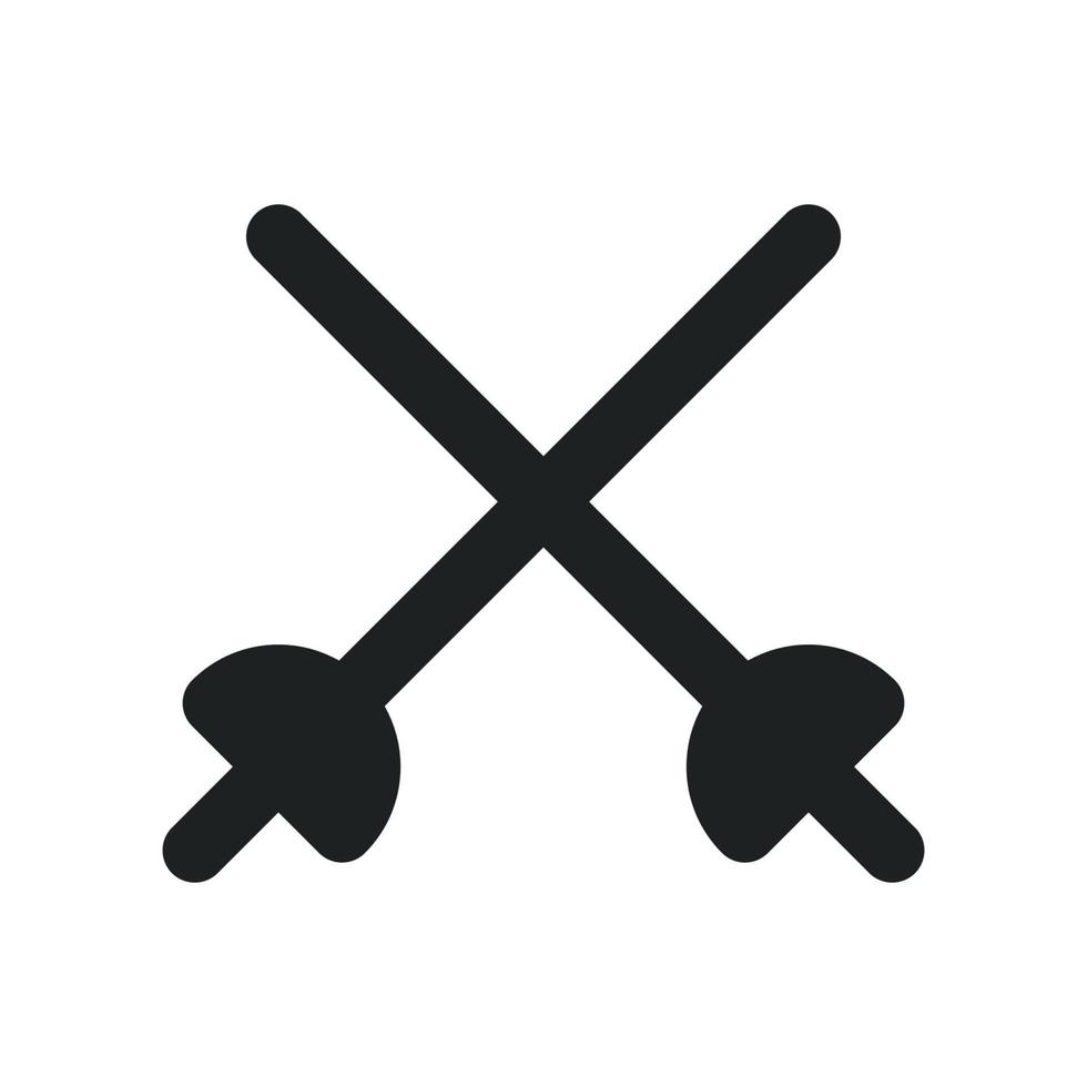 Fencing Icon with Solid Style vector