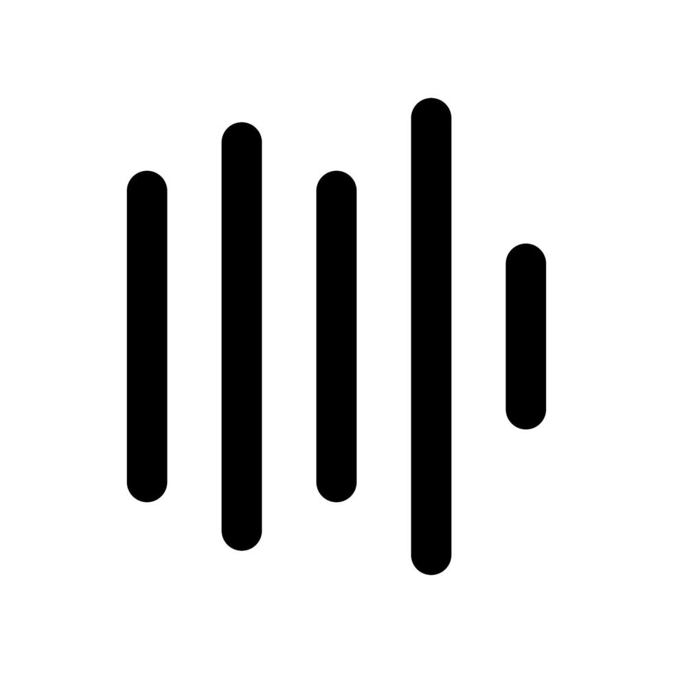 Equalizer Icon with Outline Style vector