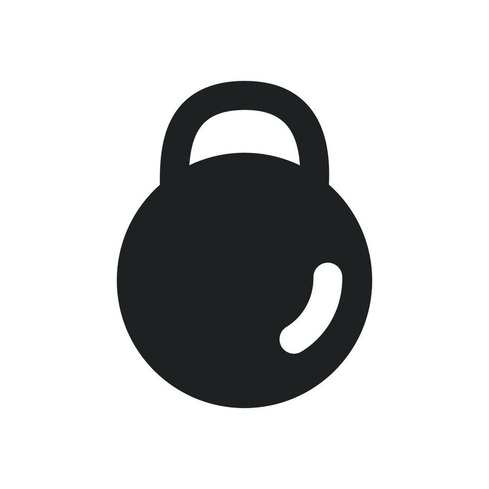 Kettlebell Icon with Solid Style vector