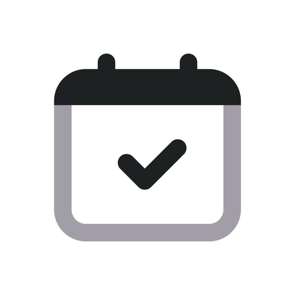 Schedule Icon with Two Tone Color vector
