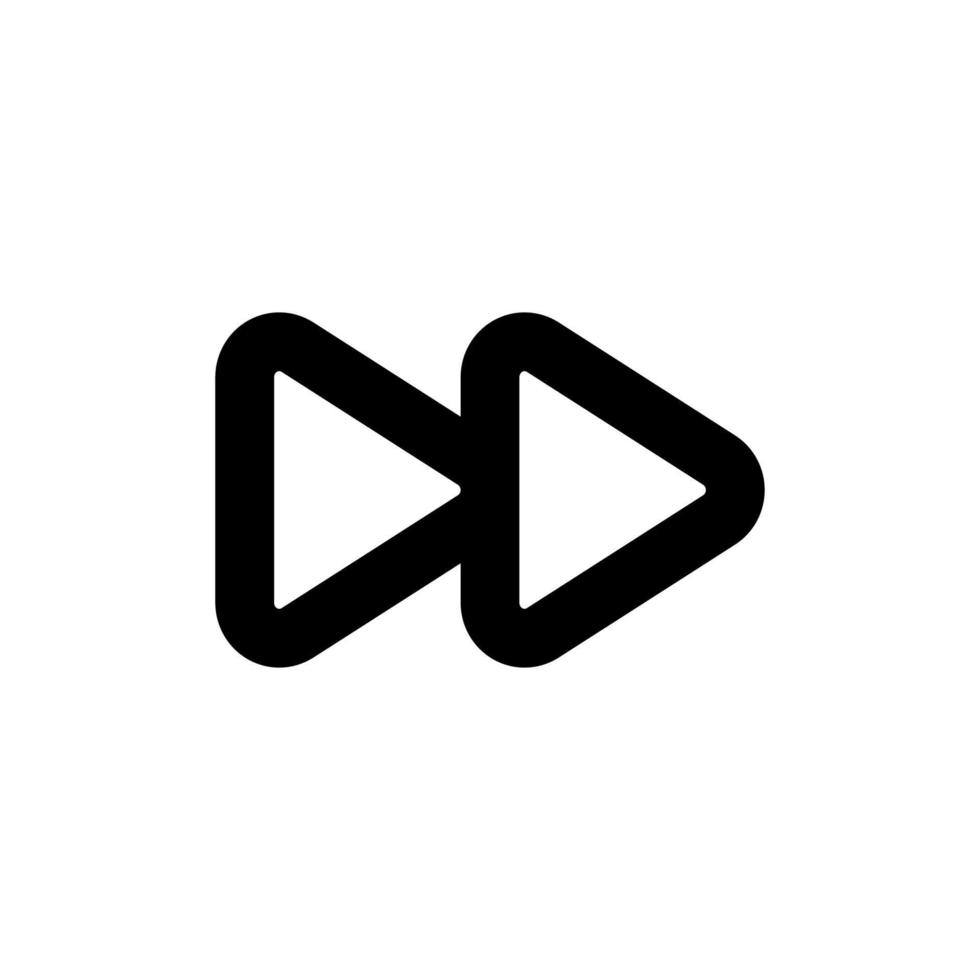 Play Next Icon with Outline Style vector