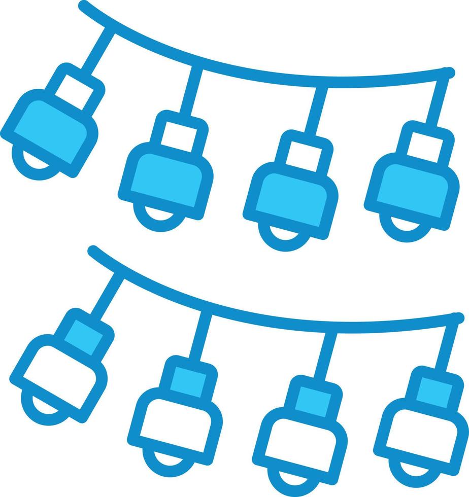 Garlands Line Filled Blue vector