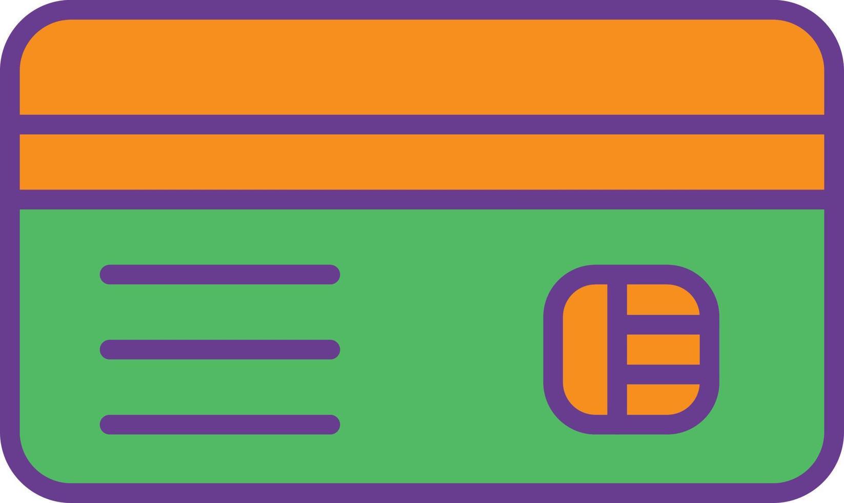 Credit Card Line Filled Two Color vector