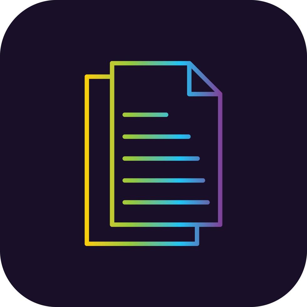 Document Gradient Icon vector