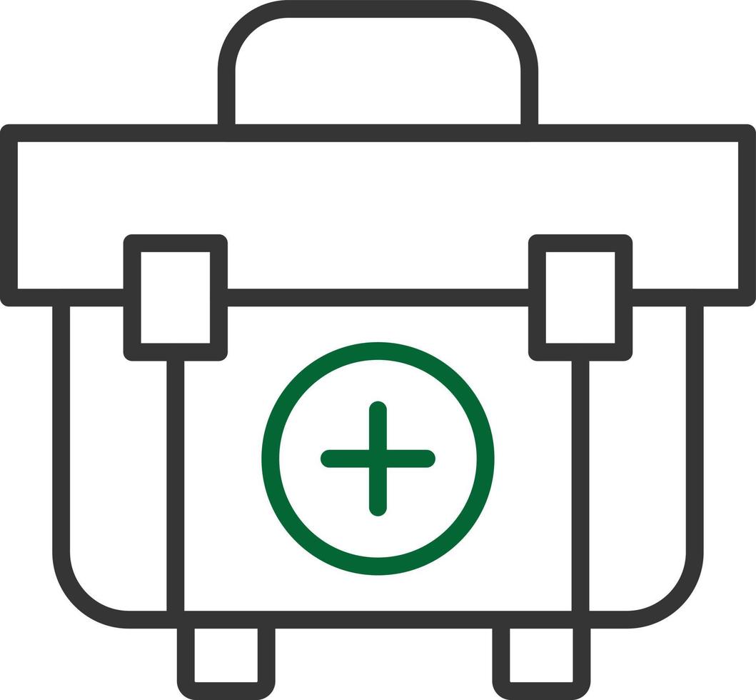 First Aid Kit Line Two Color vector