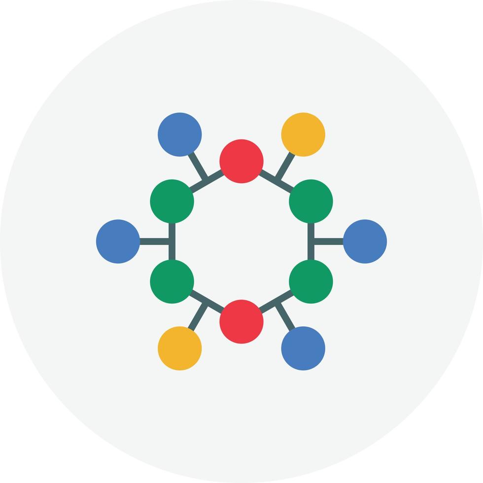 Atom Structure Flat Circle vector