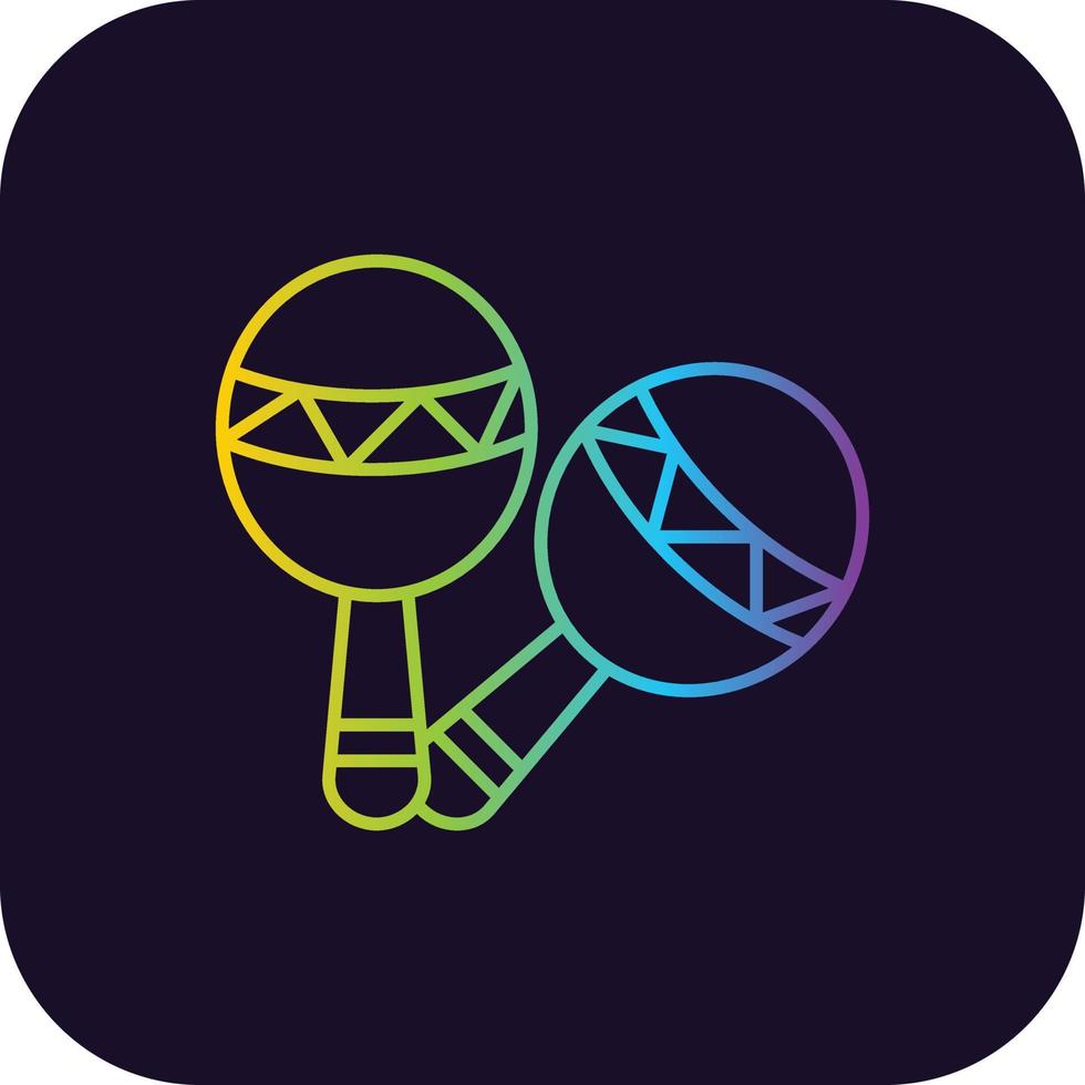 Maracas Gradient Icon vector