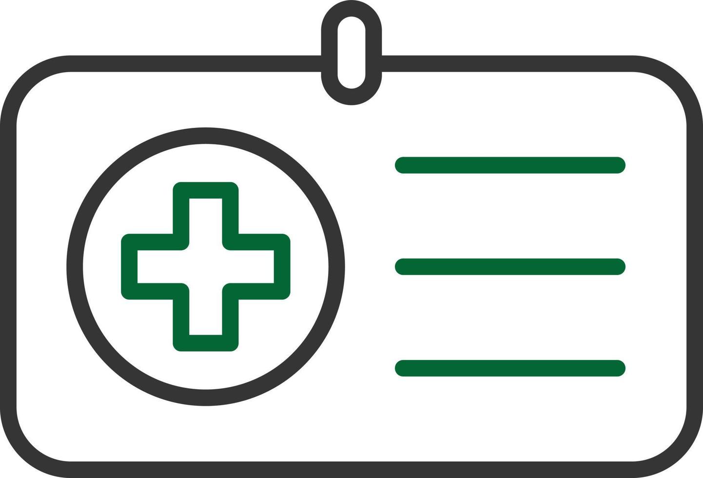 Medical Id Line Two Color vector