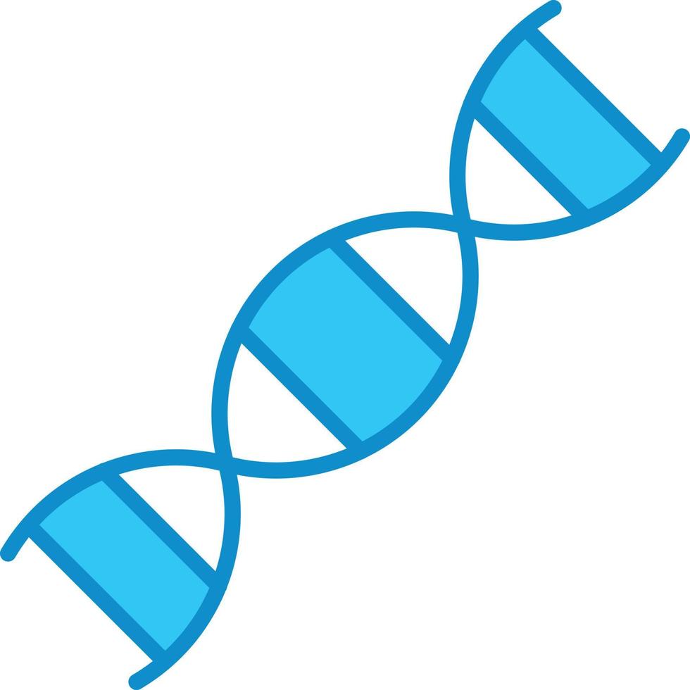 Dna Line Filled Blue vector