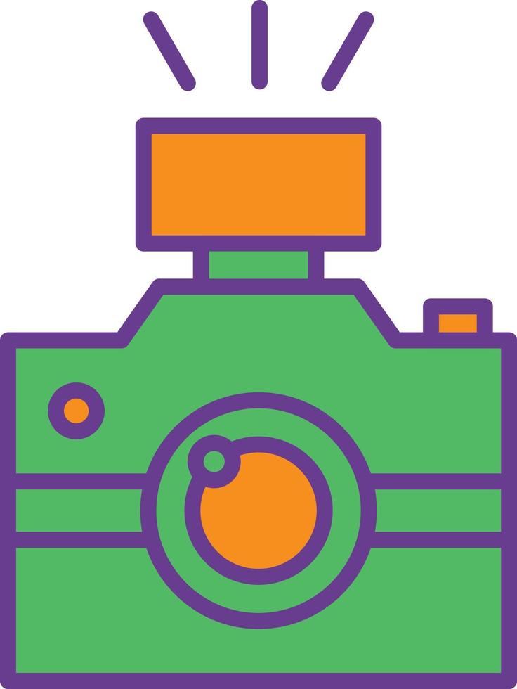 Photography Line Filled Two Color vector