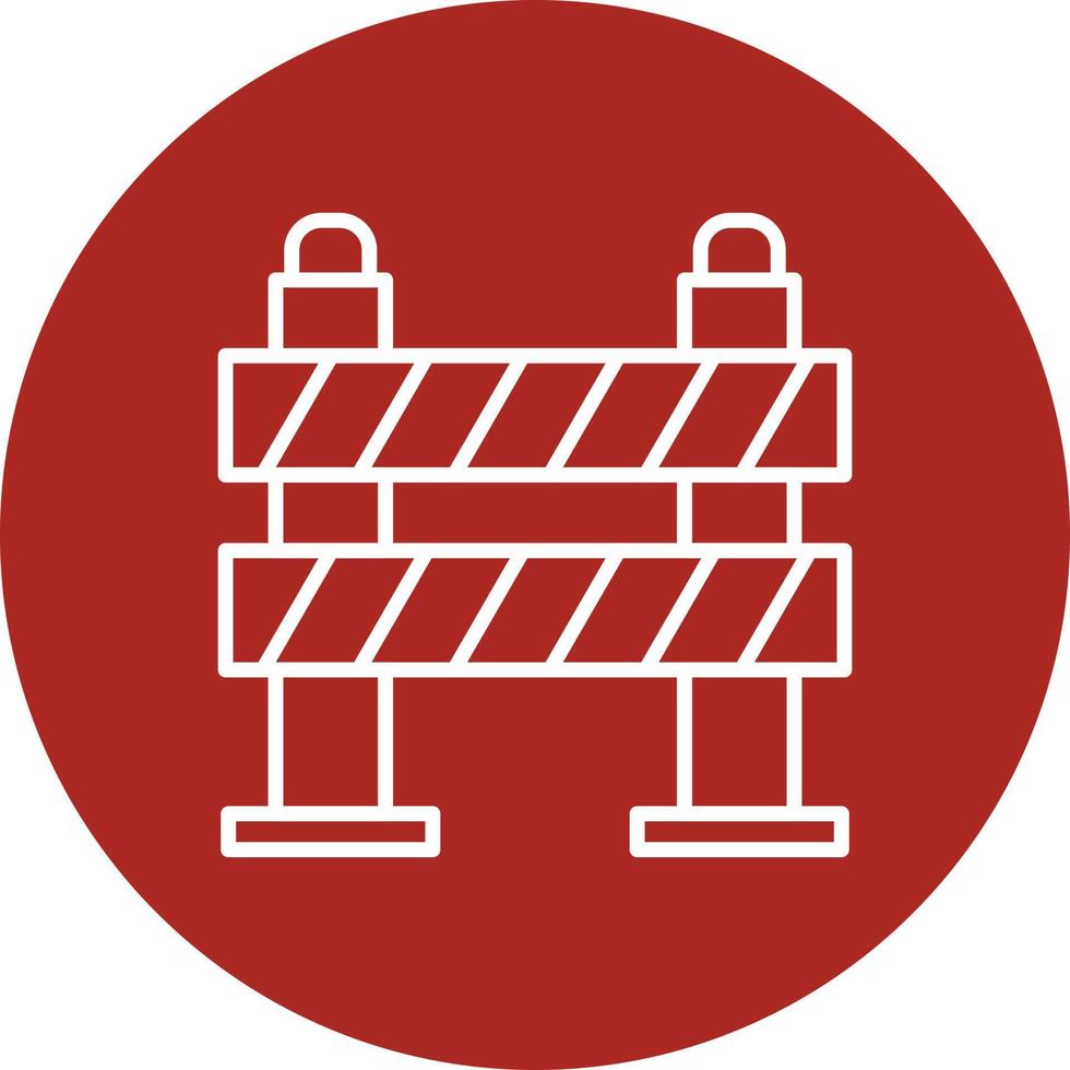 17 - Road Block Line Circle Multicolor vector