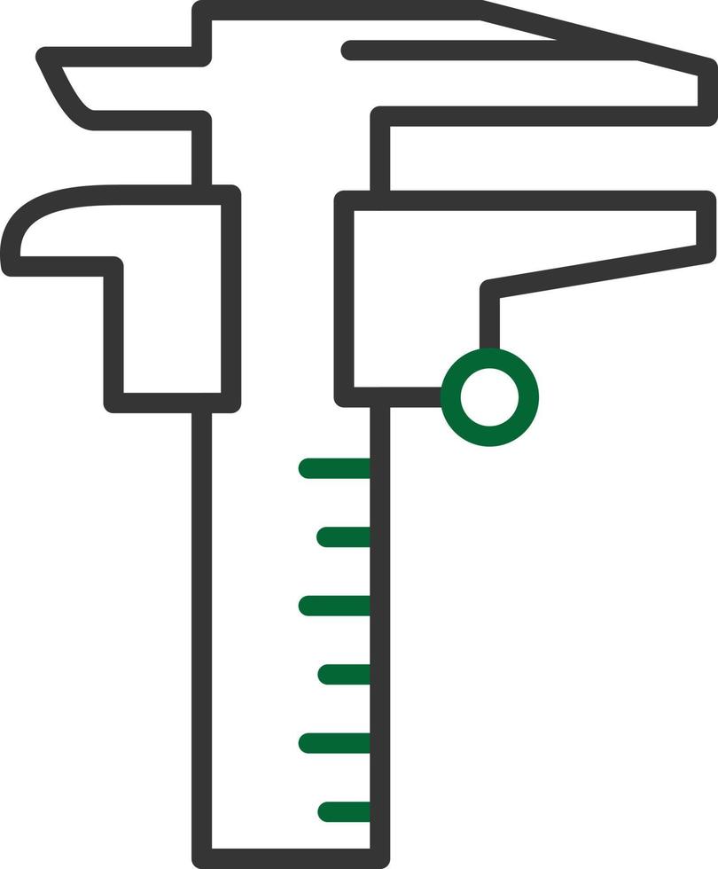 Caliper Line Two Color vector