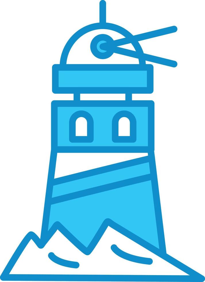 Lighthouse Line Filled Blue vector