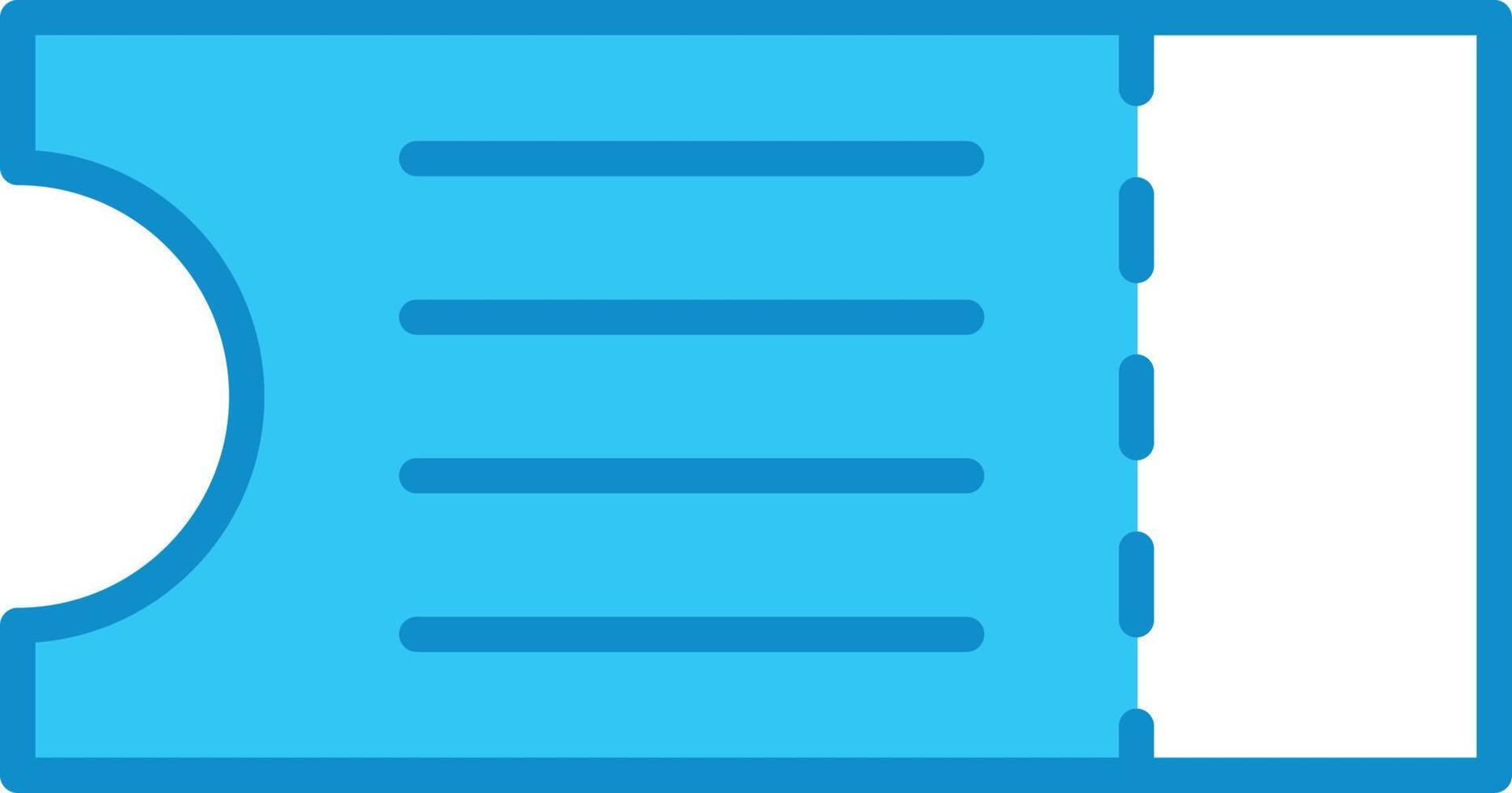 Ticket Line Filled Blue vector