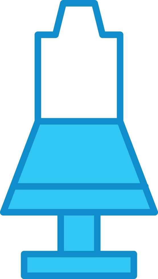 Mannequin Line Filled Blue vector